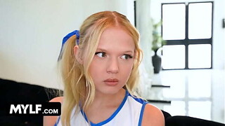 Miniature Cheerleader Coco Lovelock Has Confidence Homosexual woman Crumple on Her MILF Tutor