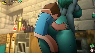 HornyCraft [Minecraft Parody Hentai gaming PornPlay ] Ep.39 Titanesque yoga pants thighjob