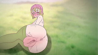 Mitsuri seduces with her giant muff ! Porn demon slayer Anime ( cartoon 2d ) manga