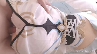 Genshin Impact Lumine Cosplay  Multiple Big O &_ Multiple Creampie hentai pov vol.1