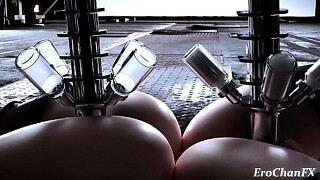 2B and A2 power tool tentac1e hentai
