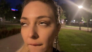 Street pick up of shameless slut. Alien knead her scones strict in state park.